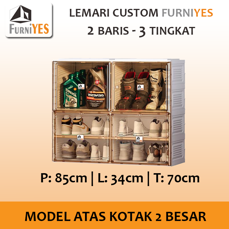 Lemari Cusotm Atas 3 Tingkat
