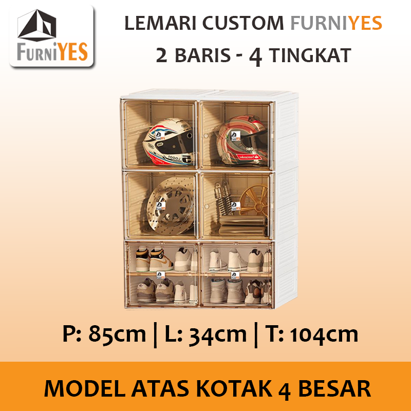 Lemari Custom Atas 4 Tingkat